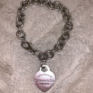 Tiffany & Co heart charm bracelet